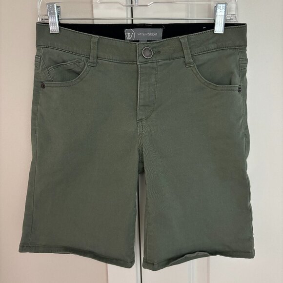 Wit & Wisdom Pants - Wit & Wisdom Stretch Green Bermuda Shorts, 8.5” Inseam, Size 4 Jean Shorts